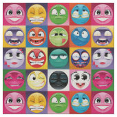 Pop Art Emoji Stoff (Nahaufnahme)