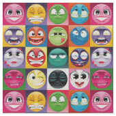 Pop-Art-Emoji-Stoff Stoff (Nahaufnahme)