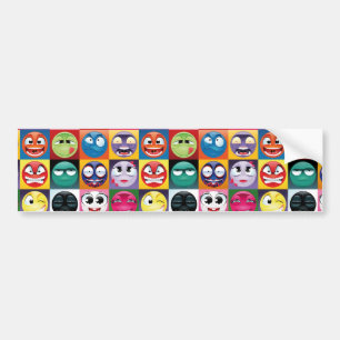 Pop-Art-Emojis Autoaufkleber