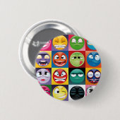 Pop Art Emojis Button (Vorne & Hinten)