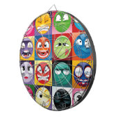 Pop Art Emojis Dartscheibe (Vorderseite rechts)