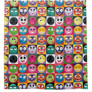 Pop Art Emojis Duschvorhang