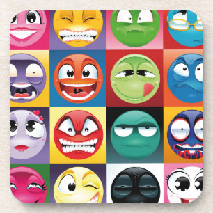 Pop Art Emojis Getränkeuntersetzer