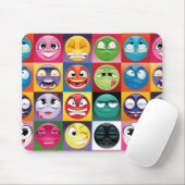 Pop Art Emojis Mousepad (Mit Mouse)