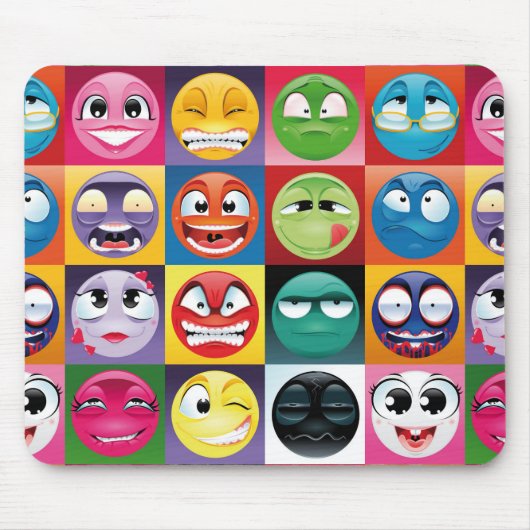 Pop Art Emojis Mousepad (Vorne)