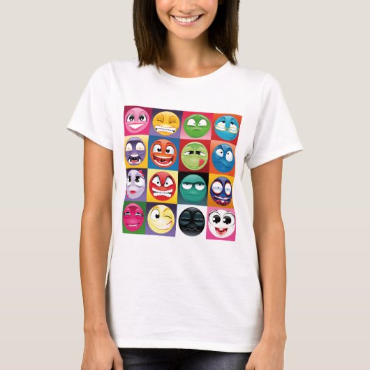 Pop Art Emojis T-Shirt (Vorderseite)