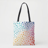 Pop-Art-Energie-Punkte Farbiger Gradient Tasche (Vorderseite)