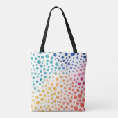 Pop-Art-Energie-Punkte Farbiger Gradient Tasche (Rückseite)
