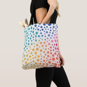 Pop-Art-Energie-Punkte Farbiger Gradient Tasche