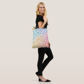 Pop-Art-Energie-Punkte Farbiger Gradient Tasche (Am Model)