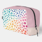 Pop-Art-Energie-Punkte Farbiger Gradient Waschbeutel (Rechte Ecke)