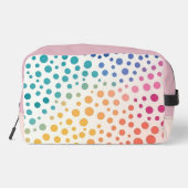 Pop-Art-Energie-Punkte Farbiger Gradient Waschbeutel (Rückseite)