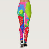 Pop Art Erdbeeren Leggings (Rückseite)
