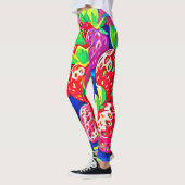 Pop Art Erdbeeren Leggings (Links)