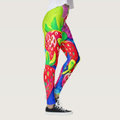 Pop Art Erdbeeren Leggings (Rechts)