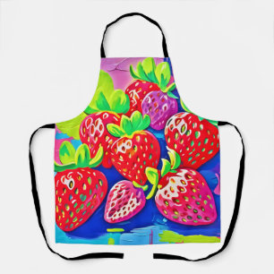 Pop Art Erdbeeren Schürze