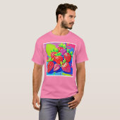 Pop Art Erdbeeren T-Shirt (Vorne ganz)