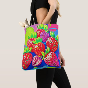 Pop Art Erdbeeren Tasche