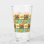 Pop Art Erntedank Abendessen Glas (Rückseite)