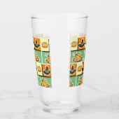 Pop Art Erntedank Abendessen Glas (Links)