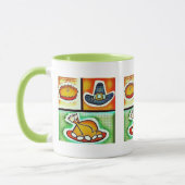 Pop Art Erntedank Abendessen Tasse (Links)