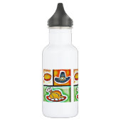 Pop Art Erntedank Abendessen Trinkflasche (Links)
