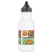 Pop Art Erntedank Abendessen Trinkflasche (Rechts)