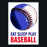 Pop Art Eros Bendato Poster<br><div class="desc">Popular American Game Artworks - Popular Sports - Baseball Game Ball Image.</div>