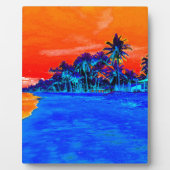 Pop Art Exotic Beach Palmen Fotoplatte (Vorderseite)