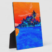 Pop Art Exotic Beach Palmen Fotoplatte (Seite)