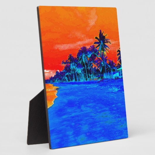 Pop Art Exotic Beach Palmen Fotoplatte (Seite)