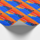 Pop Art Exotic Beach Palmen Geschenkpapier (Ecke)
