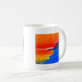 Pop Art Exotic Beach Palmen Kaffeetasse (VorderseiteRechts)