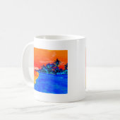 Pop Art Exotic Beach Palmen Kaffeetasse (Vorderseite Links)