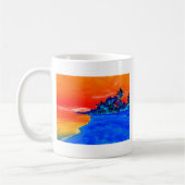 Pop Art Exotic Beach Palmen Kaffeetasse (Links)