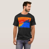 Pop Art Exotic Beach Palmen T-Shirt (Vorne ganz)