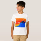 Pop Art Exotic Beach Palmen T-Shirt (Vorne ganz)