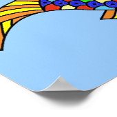 Pop Art Extravagant Fische Fischen Poster (Ecke)