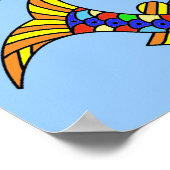 Pop Art Extravagant Fische Fischen Poster (Ecke)