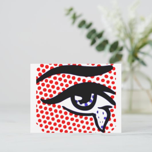 Pop Art Eye Postkarte (Stehend Vorderseite)