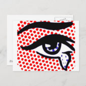 Pop Art Eye Postkarte (Vorne/Hinten)