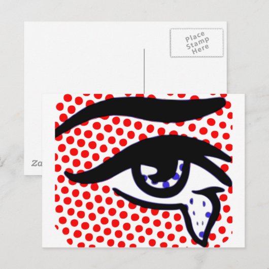 Pop Art Eye Postkarte (Vorne/Hinten)