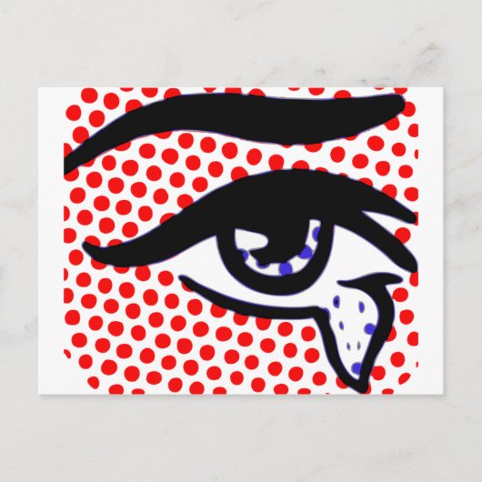 Pop Art Eye Postkarte (Vorderseite)