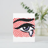 Pop Art Eye Postkarte (Stehend Vorderseite)