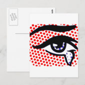 Pop Art Eye Postkarte (Vorne/Hinten)