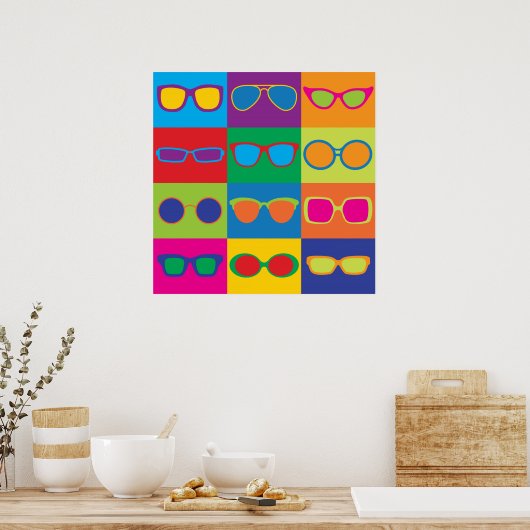 Pop Art Eyeglasses Poster (Küche)