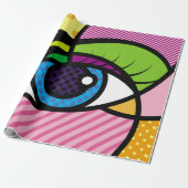POP ART Eyes Illustration.art,Pop,eye,grafische Ge Geschenkpapier (Ungerollt)