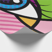 POP ART Eyes Illustration.art,Pop,eye,grafische Ge Geschenkpapier (Ecke)