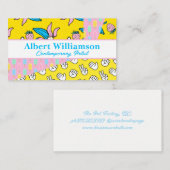 Pop Art | Farbblock der Muster | Bunt Visitenkarte (Vorne/Hinten)