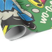 Pop Art farbenfrohe nahtlose Muster mit Comic Spee Geschenkpapier (Rolleneckpunkt)